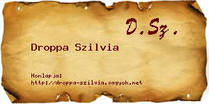 Droppa Szilvia névjegykártya