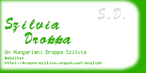 szilvia droppa business card